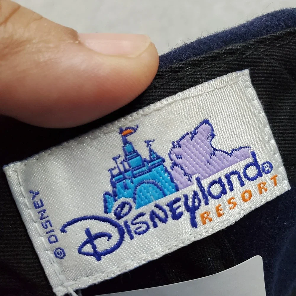 Disneyland Resort Men Baseball Cap OS Navy Curved Buckle Embroidered Strapback